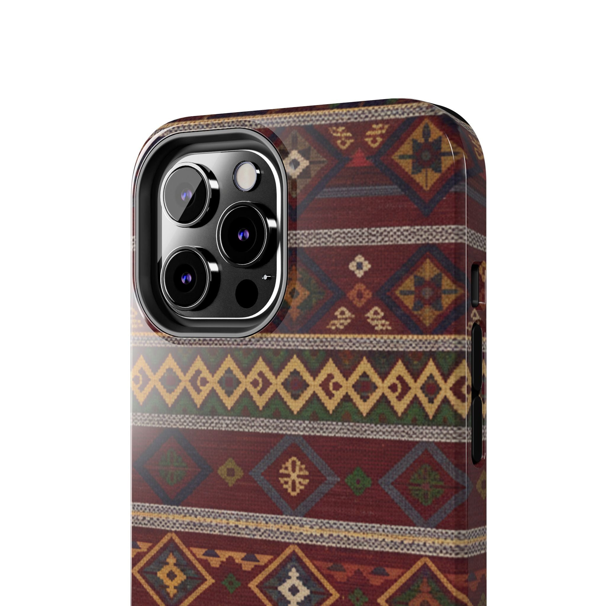 Aztec Pattern Tough Phone Case — Rustic Tribal Protective Cover