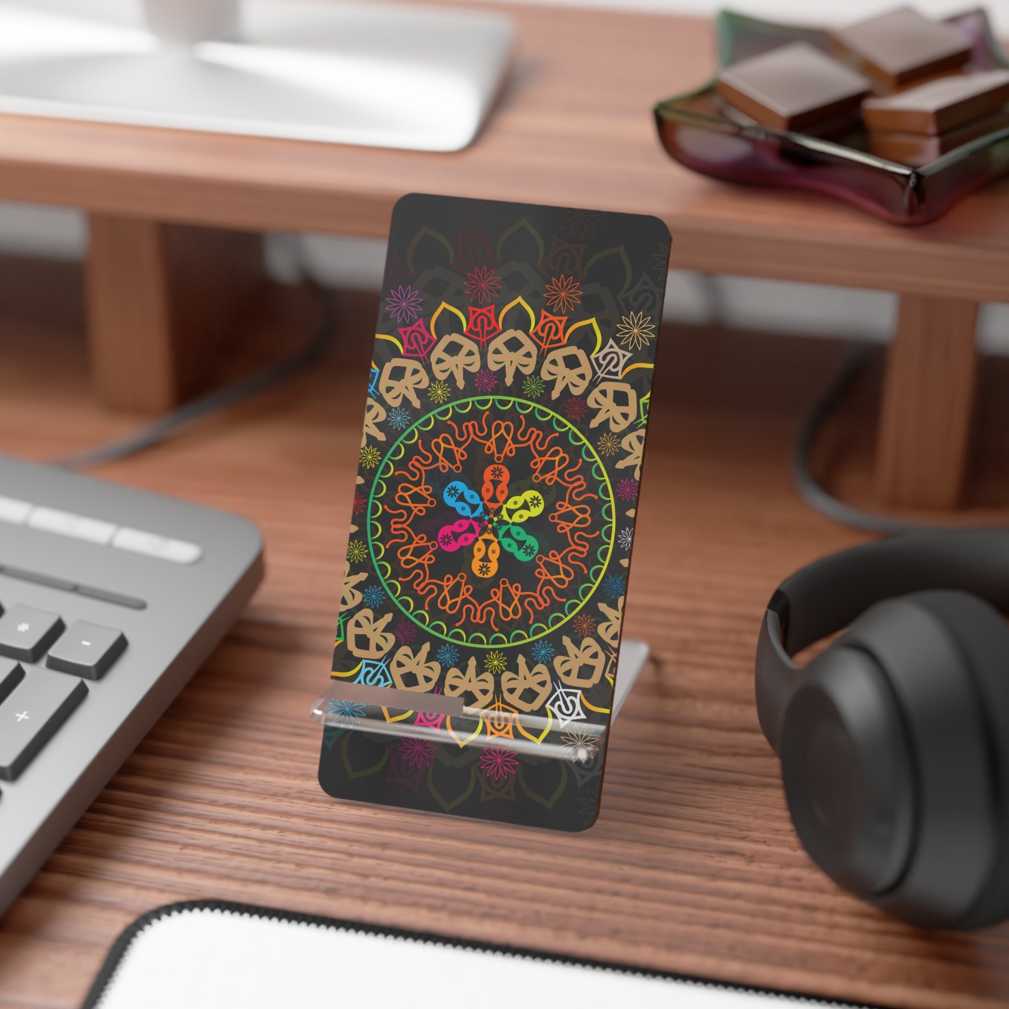 Colorful Phone Stand, Vibrant Smartphone Holder, Perfect for Desk Organization, Unique Gift for Tech Lovers, Stylish Display Stand