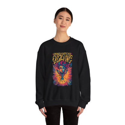 Evolving Butterfly Crewneck Sweatshirt — "Unafraid, Authentically Evolving" Inspirational Pullover