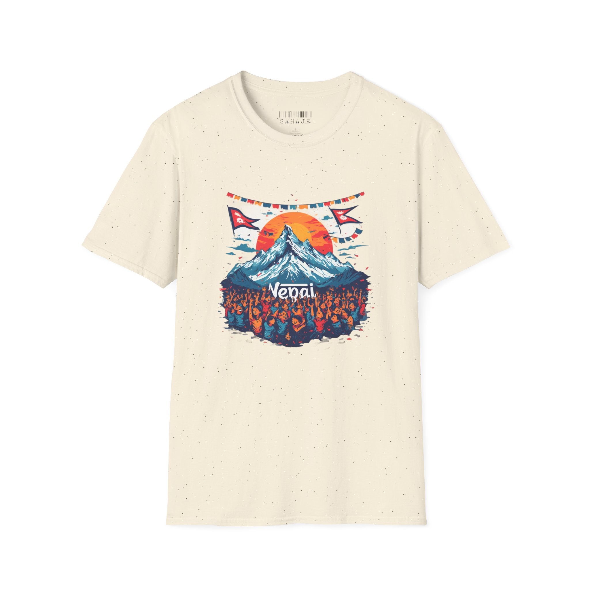 Nepal Mountain Sunrise T-Shirt — Retro Trekking Graphic Tee
