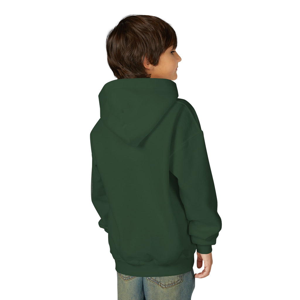 Youth Hoodie — 'Grow Slow, Go Through' Floral Motivational Hooded Sweatshirt