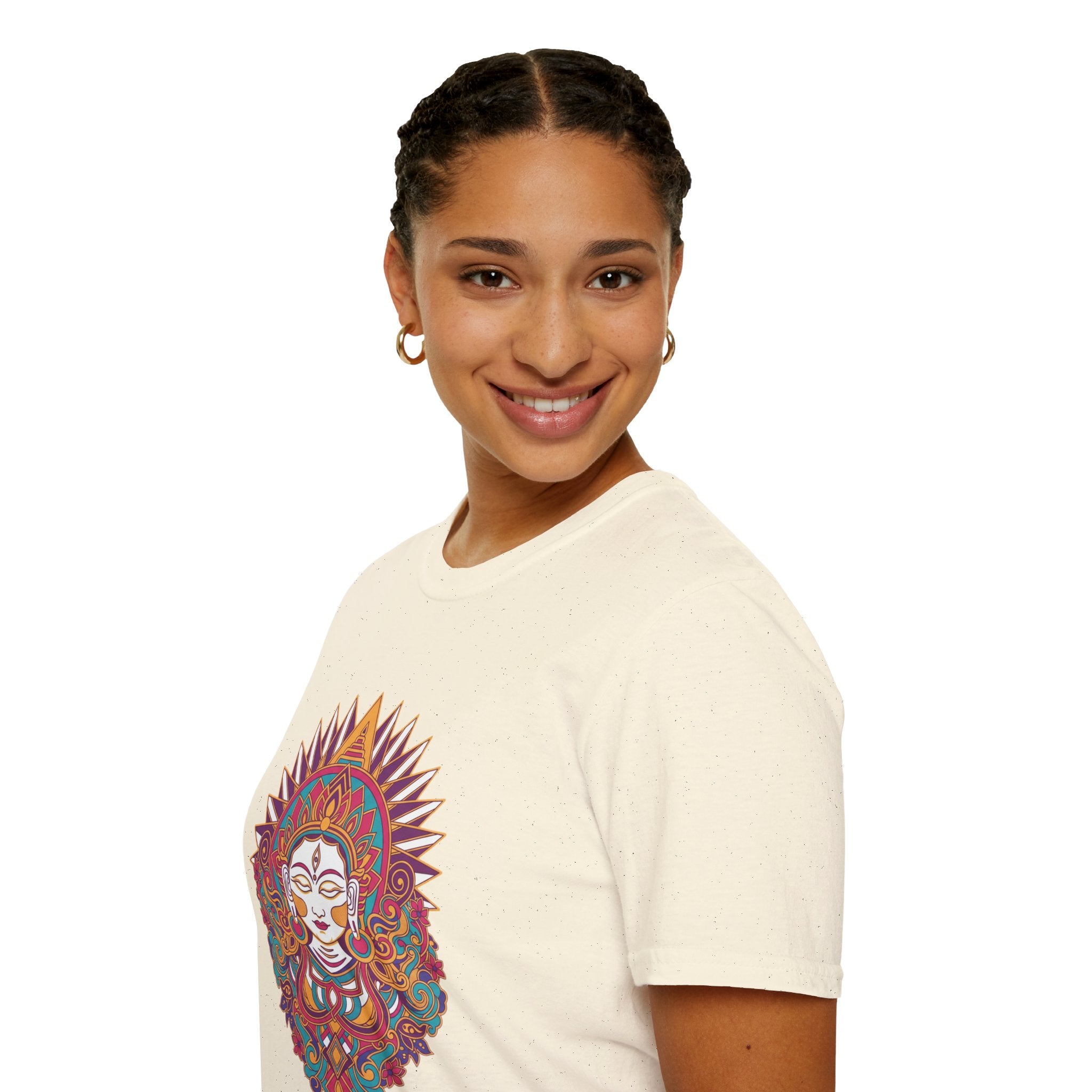 Mandala Goddess T-Shirt — Colorful Floral Spiritual Tee