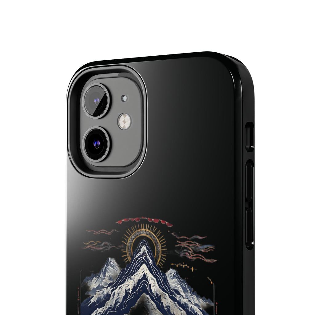 Mountain Temple Tough Phone Case — Japanese-Inspired Landscape Phone Cover