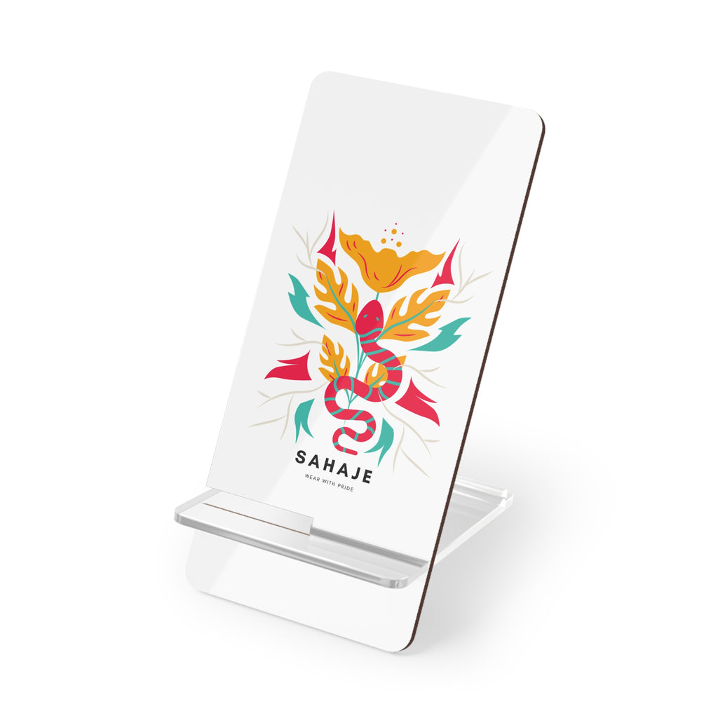 Stylish Smartphone Stand, Decorative Phone Holder, Unique Desk Accessory, Mobile Display Stand, Office Gift Idea, Floral Design