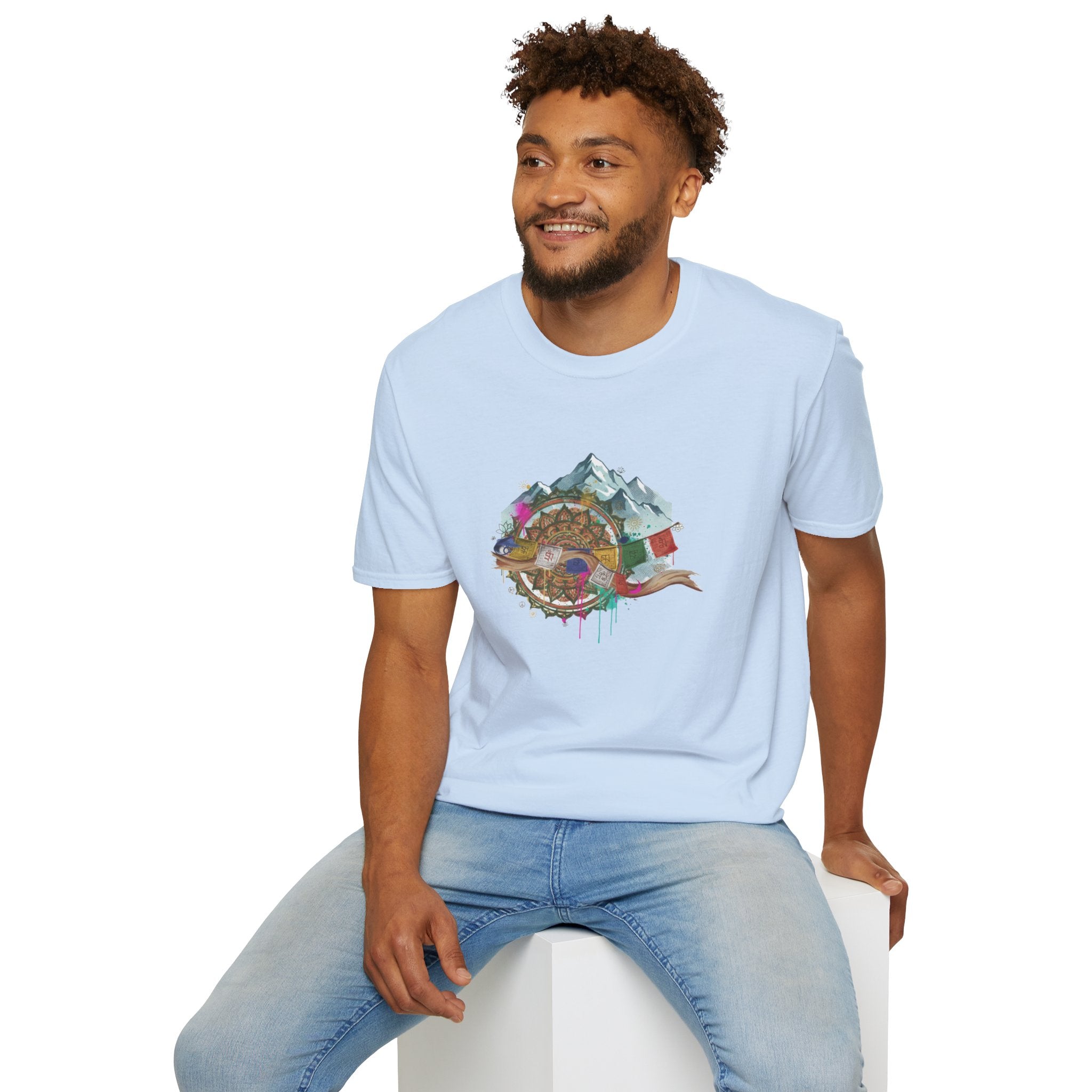 Adventure Turtle Graphic T-Shirt — Mountain Shell Nature Art Tee