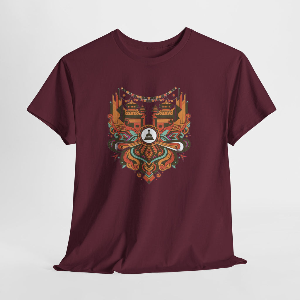 Mandala Cityscape Tee — Boho Urban Art Graphic T-Shirt