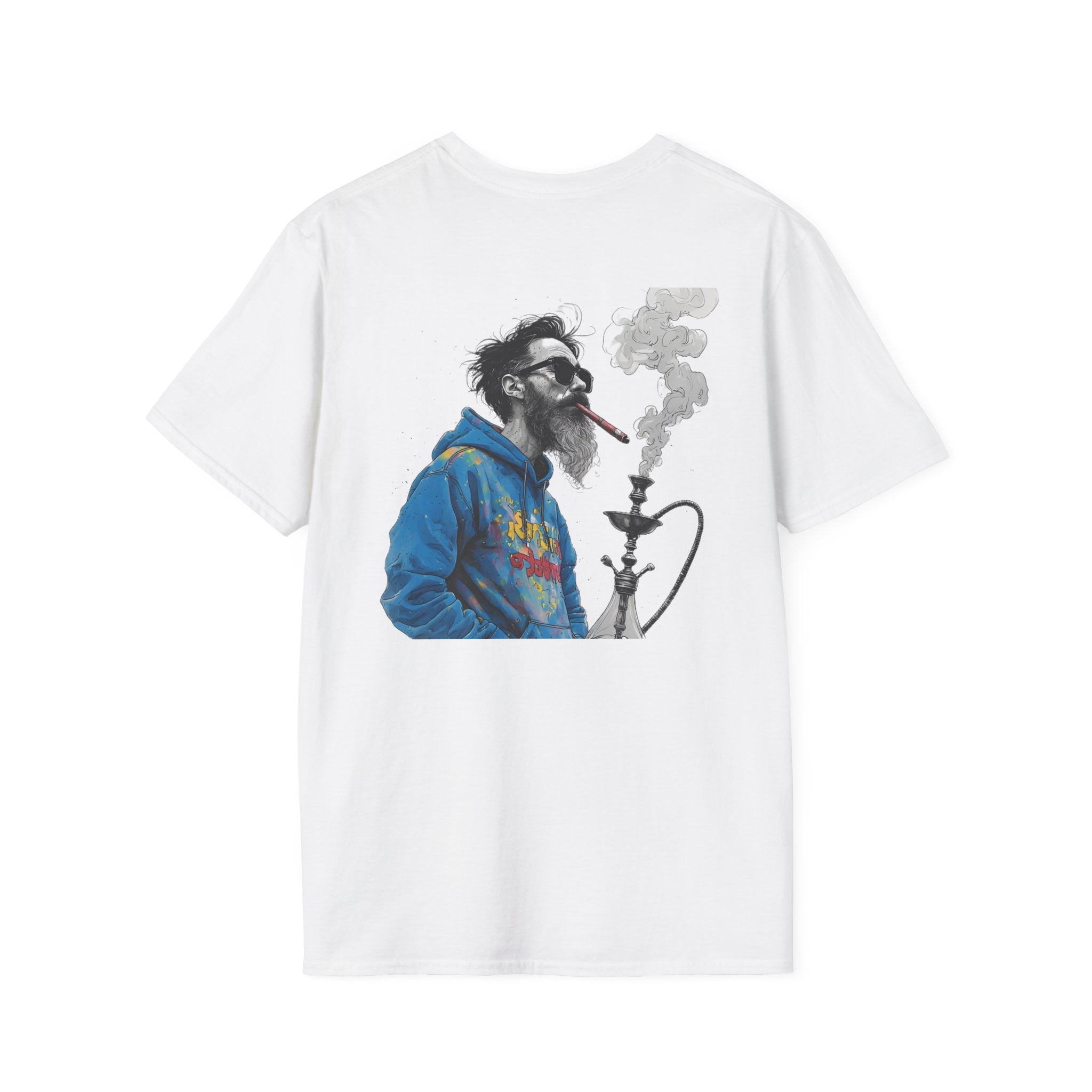 Hookah Beard Graphic T-Shirt — Chill Vape Lounge Vibe