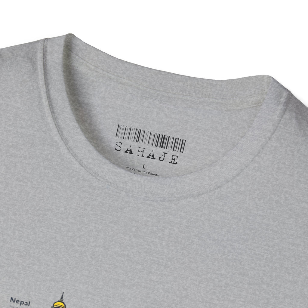 Nepal Temple Skyline T-Shirt – Nepali Cultural Heritage Graphic Tee, Travel & Spiritual Design