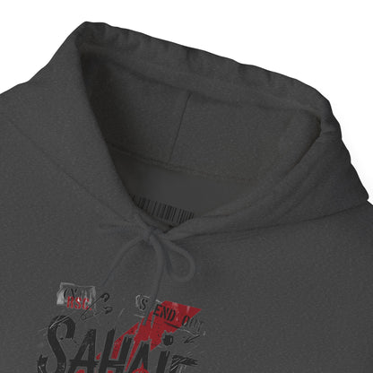 Sahaje Graphic Hoodie – Distressed Vintage Script Pullover