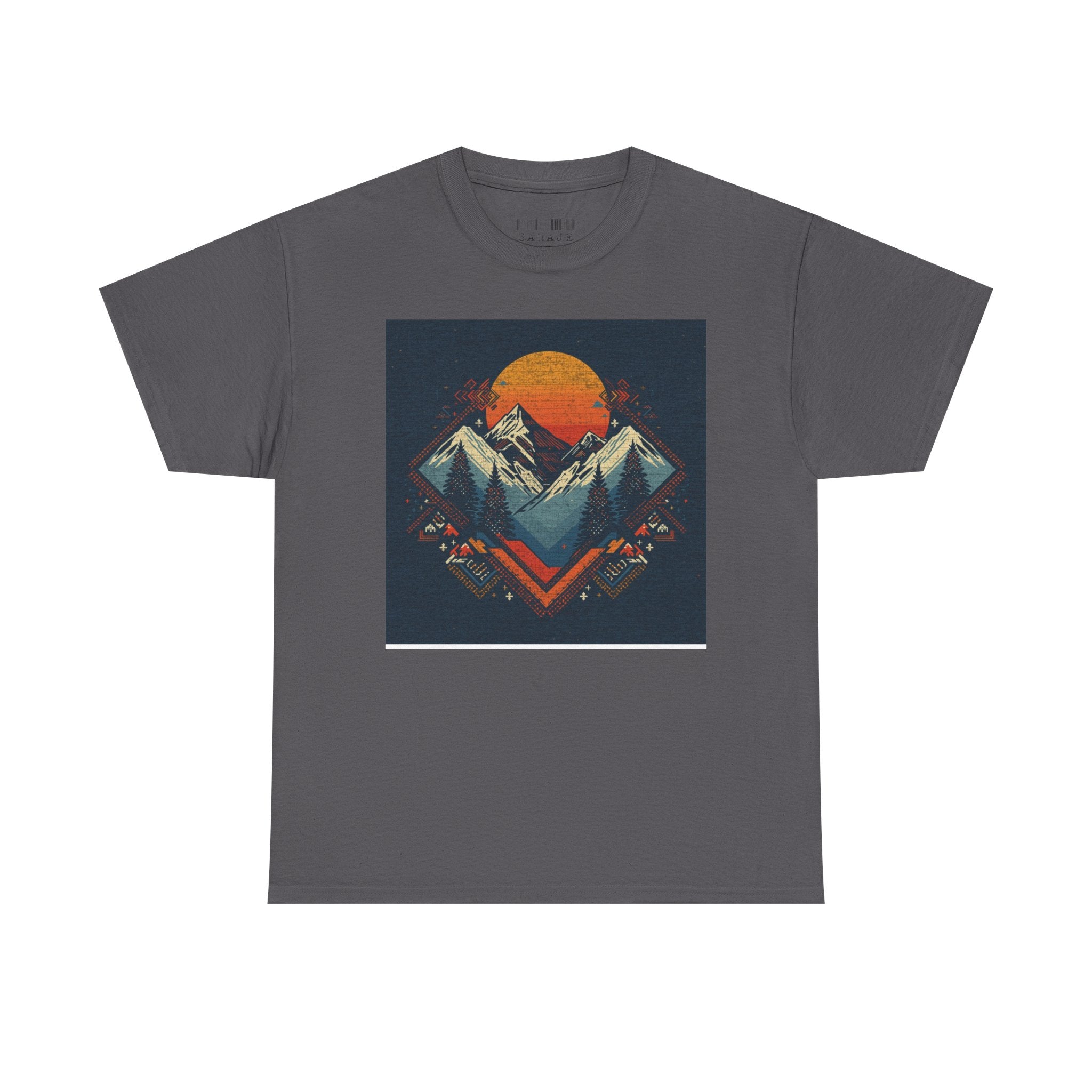 Mountain Sunset Graphic Tee — Vintage Retro Outdoor Nature T-Shirt