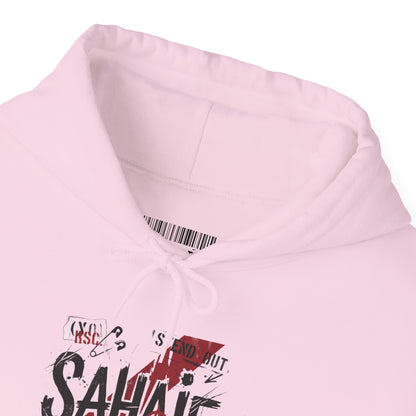 Sahaje Graphic Hoodie – Distressed Vintage Script Pullover