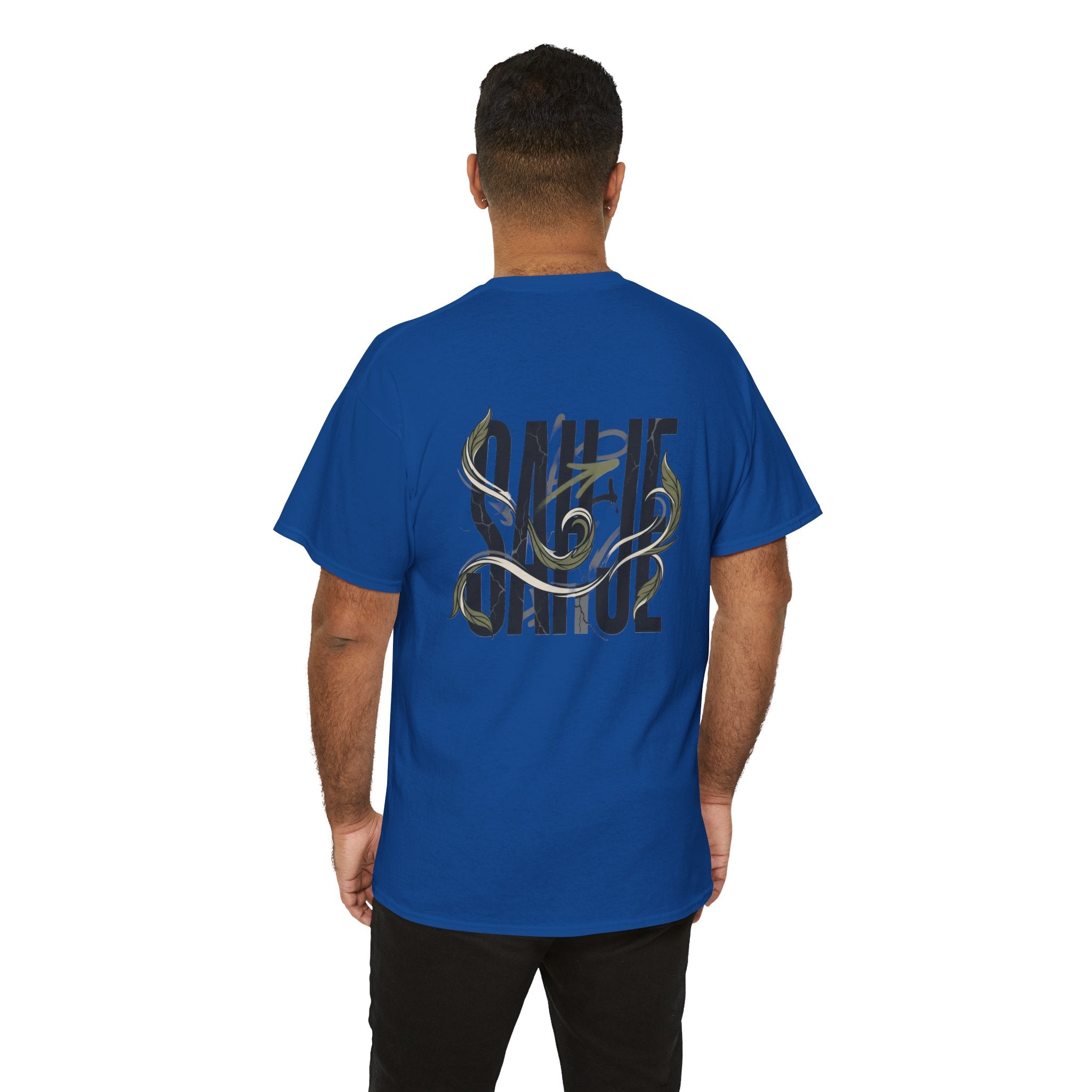 Graphic Tee — 'Savage' Typography with Snake Accent