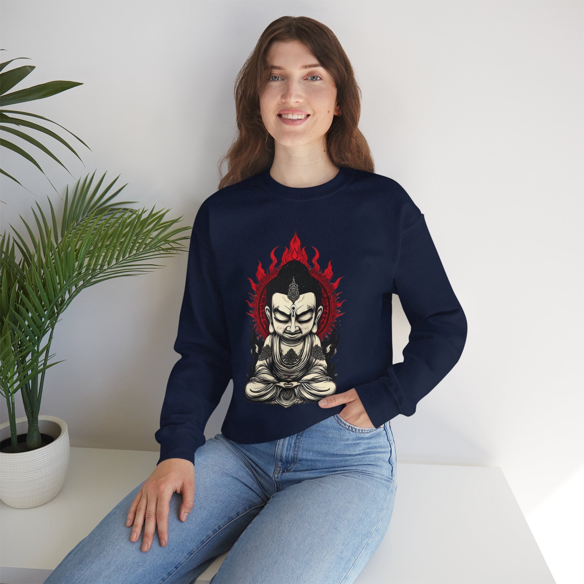 Buddha Flame Crewneck Sweatshirt