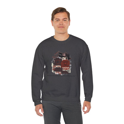 Crewneck Sweatshirt — Vintage Camper Roadtrip Illustration ("Where's Every Place I’ve Been, and Every Place I’m Going")