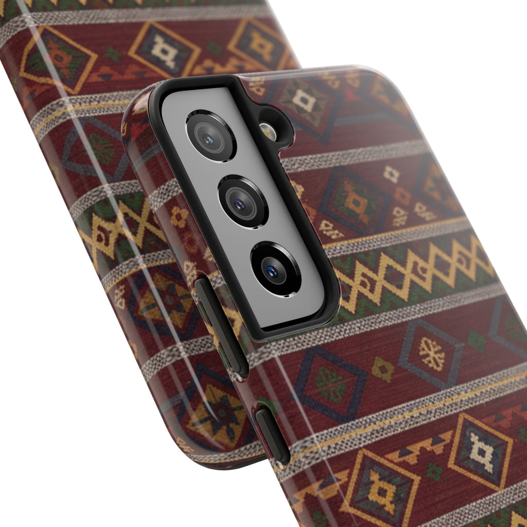 Aztec Pattern Tough Phone Case — Rustic Tribal Protective Cover