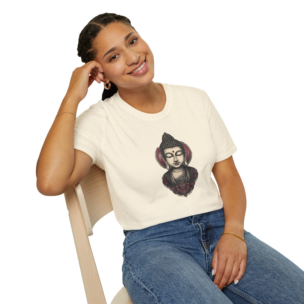 Buddha Portrait Tee — Zen Meditation Graphic T-Shirt
