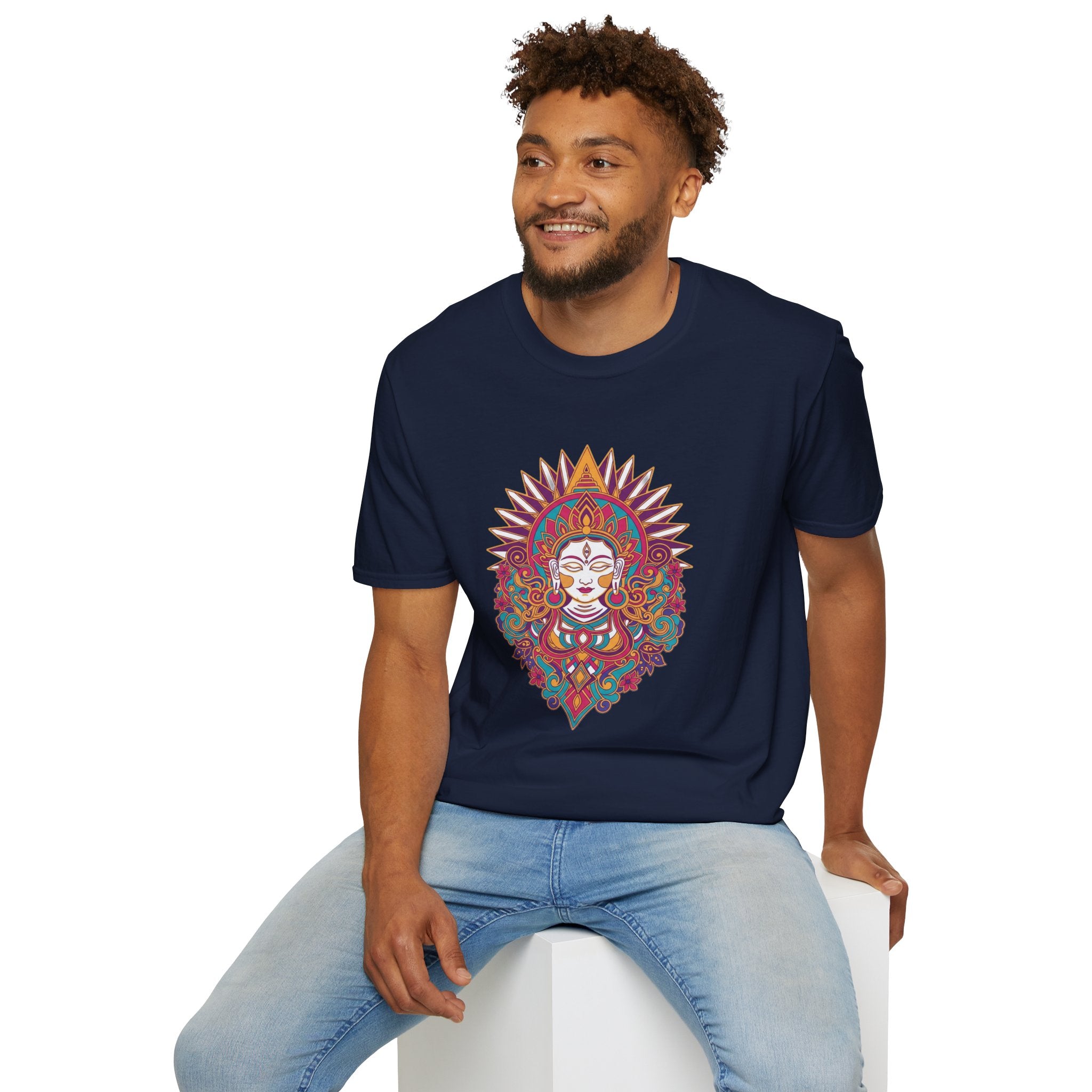 Mystic Goddess Mandala T-Shirt — Colorful Boho Spiritual Tee