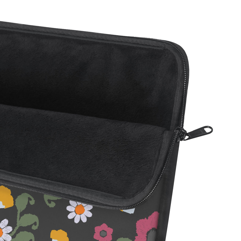 Floral Laptop Sleeve - Blooming Pattern Sleeve for School, Work, Gifts, Tech Accessories, Computer Case