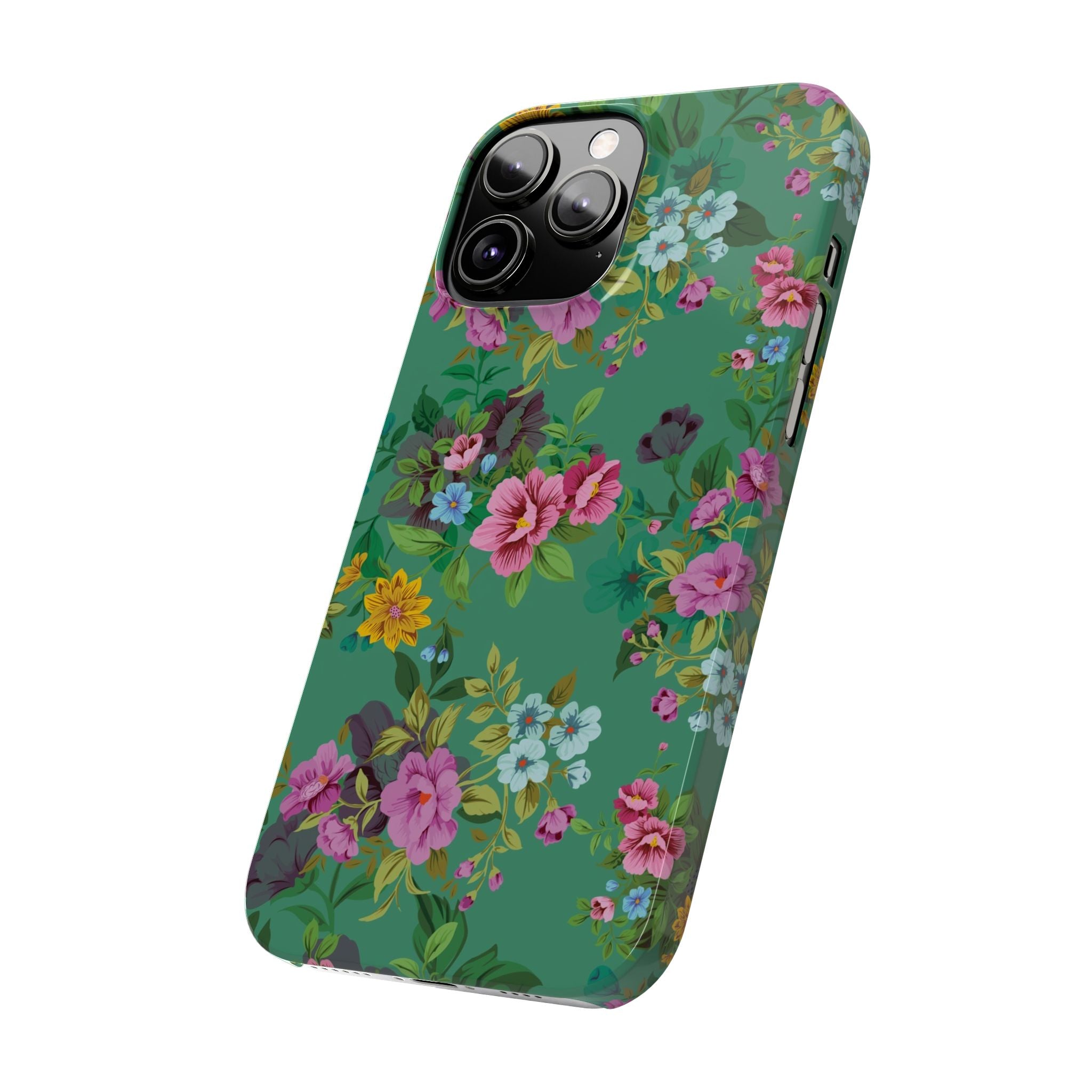 Floral Slim Phone Case - Cute Botanical Design, Gift for Spring, Nature Lovers, Customizable Phone Cover, Trendy Accessories, Flower Power