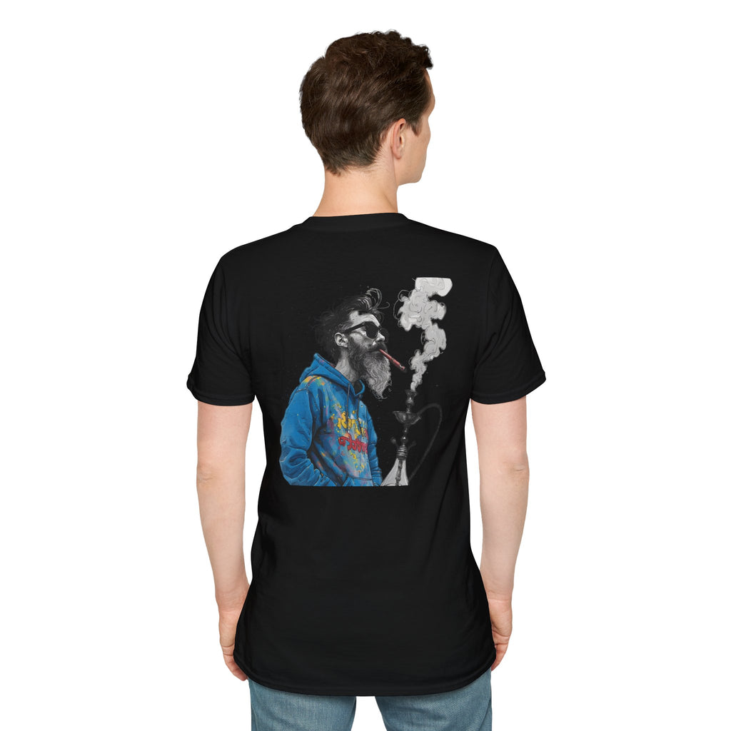 Hookah Beard Graphic T-Shirt — Chill Vape Lounge Vibe