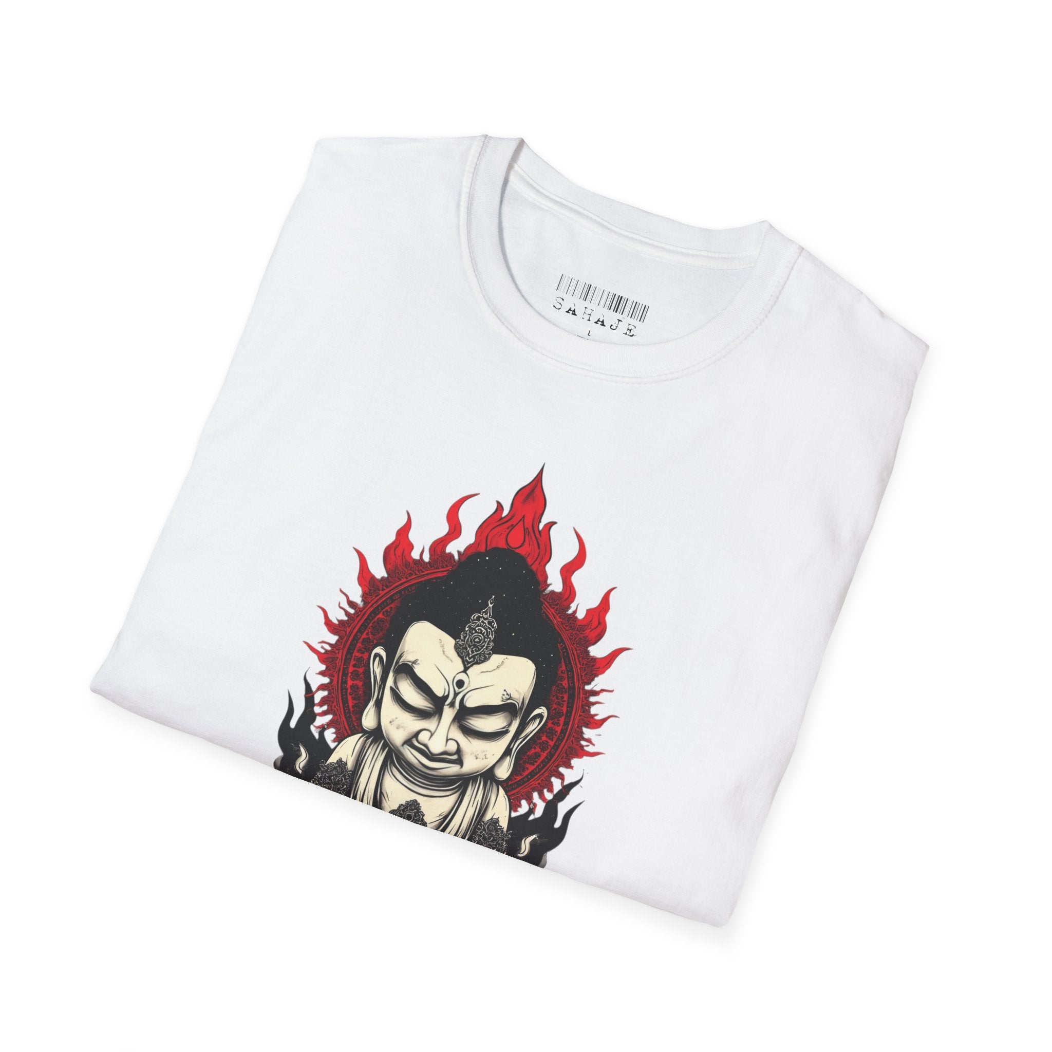 Buddha Flame T-Shirt — Meditative Buddha Graphic Tee