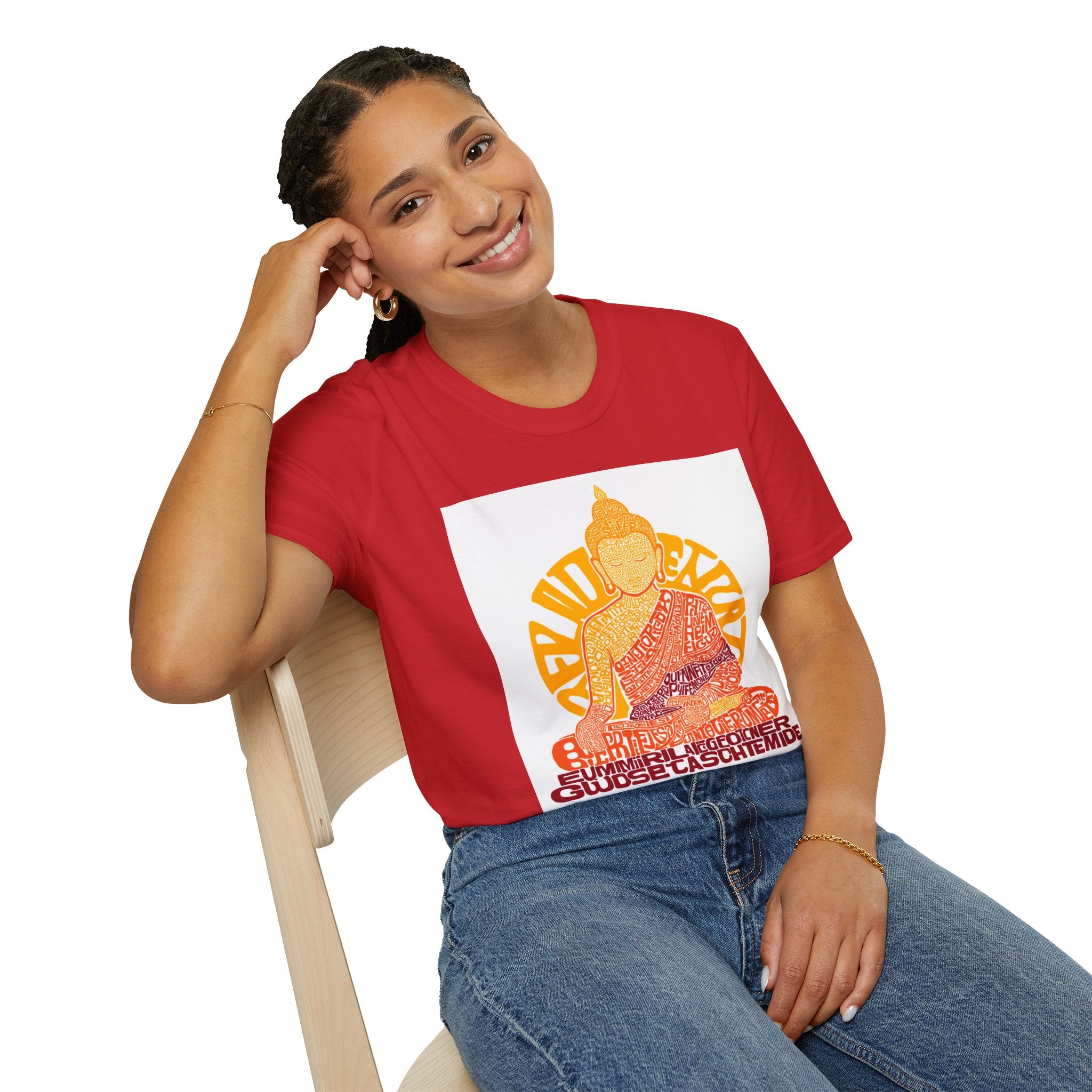 Buddha Graphic Tee — Retro Sun Meditation Shirt