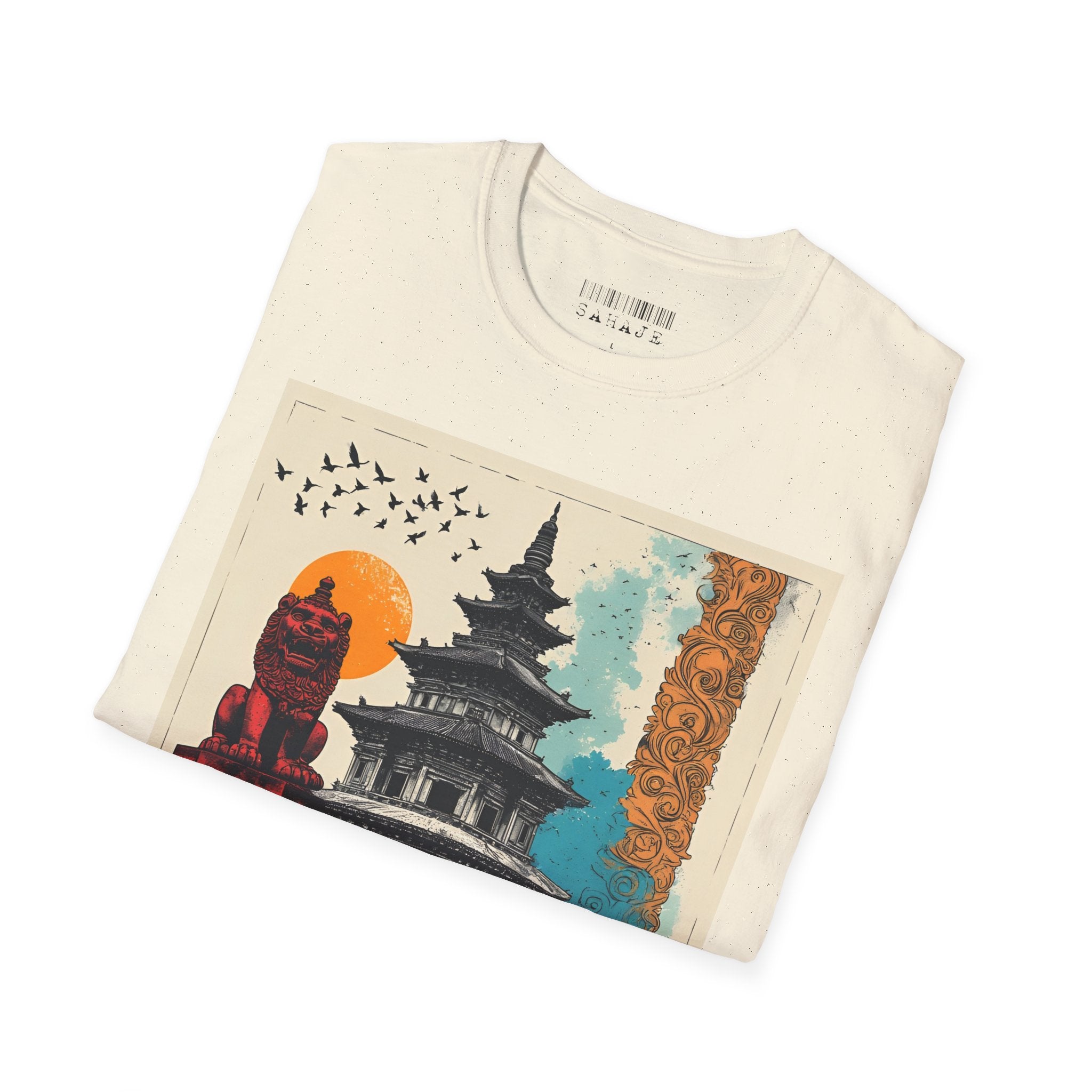 Kathmandu Vintage Travel T-Shirt – Retro Nepal Skyline Graphic Tee, Cultural Tourism Design