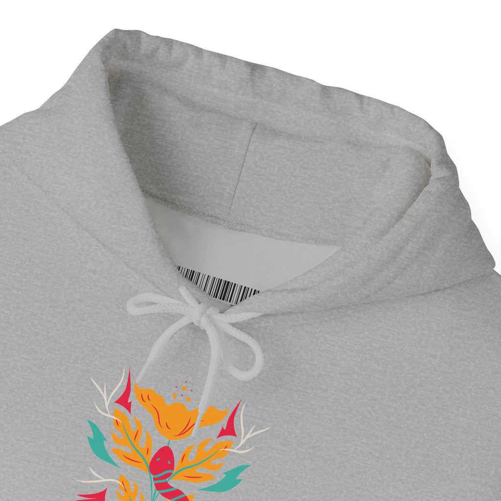 Floral Snake Hoodie — Colorful Serpent & Bloom Graphic Sweatshirt