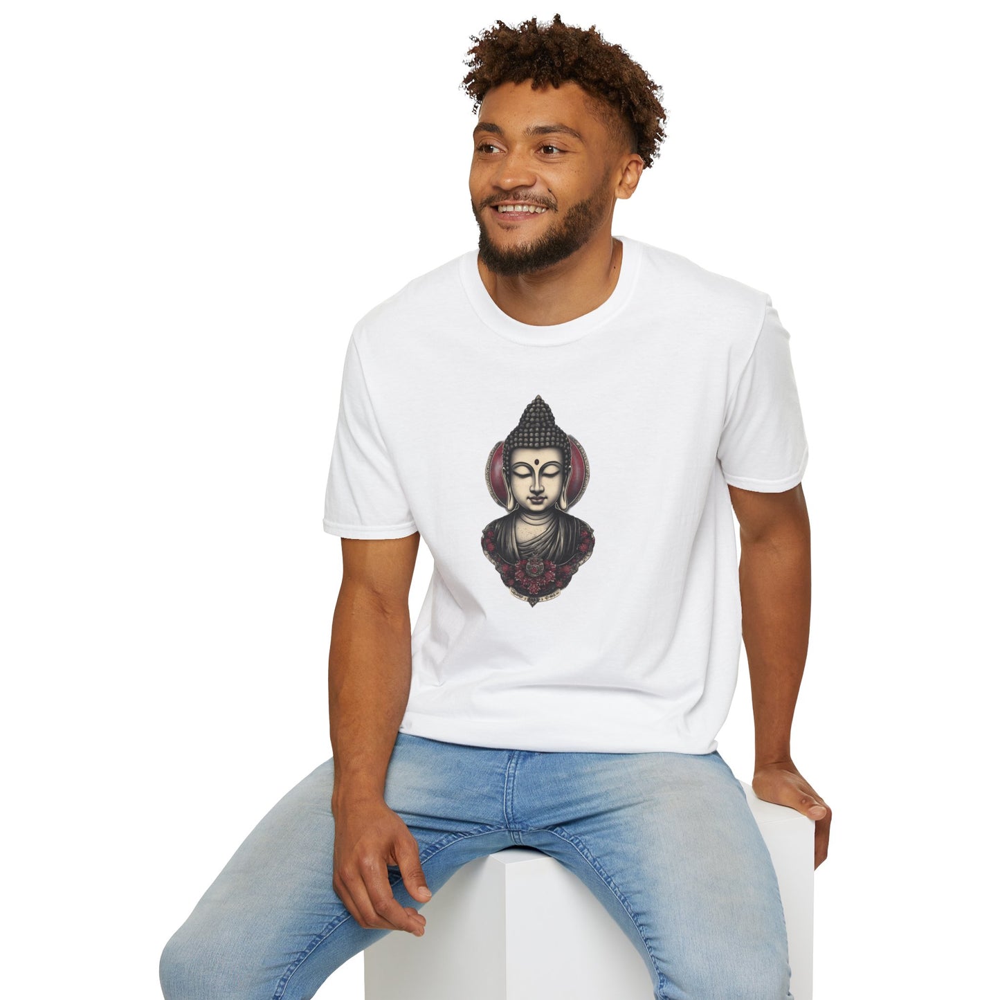 Buddha Portrait Tee — Zen Meditation Graphic T-Shirt
