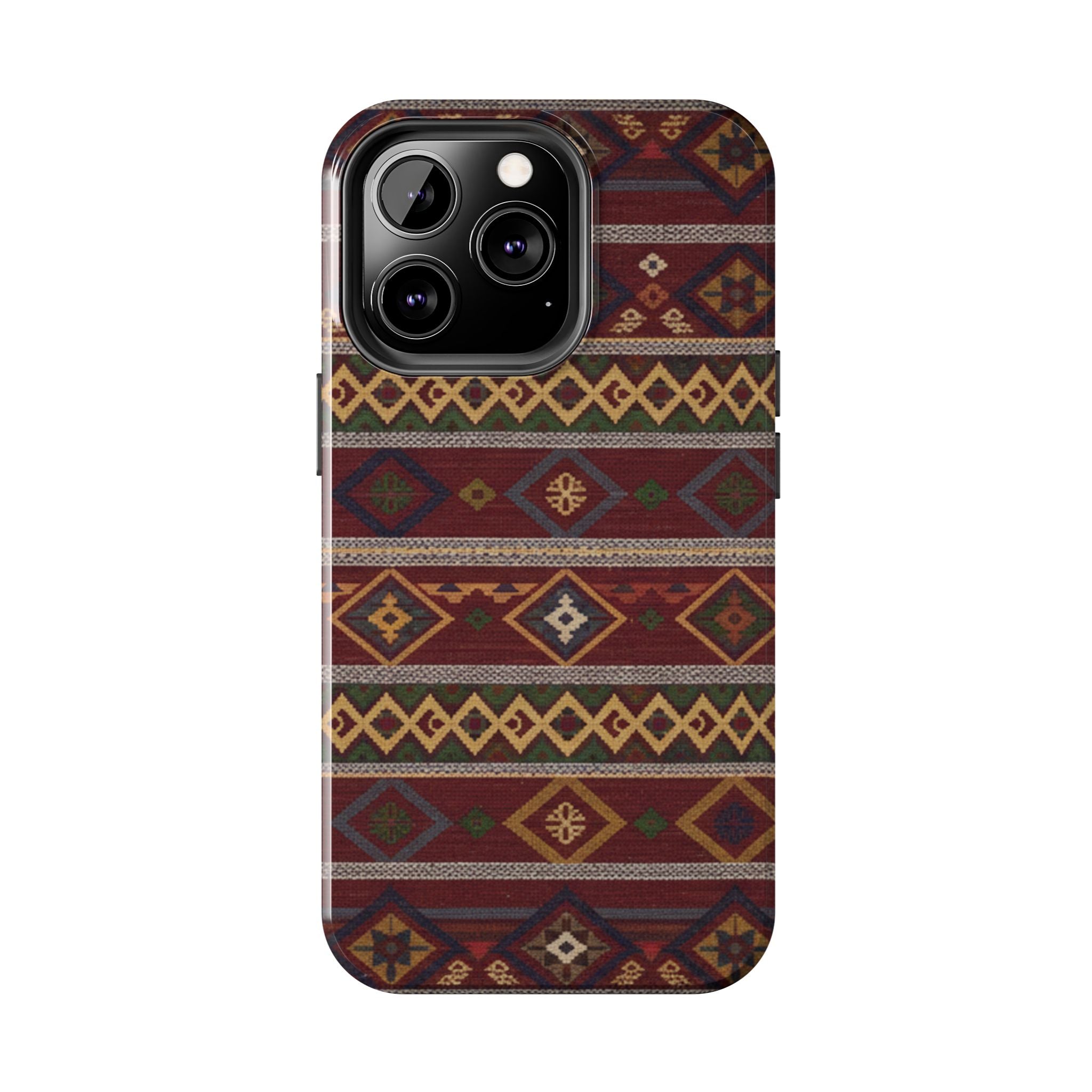 Aztec Pattern Tough Phone Case — Rustic Tribal Protective Cover