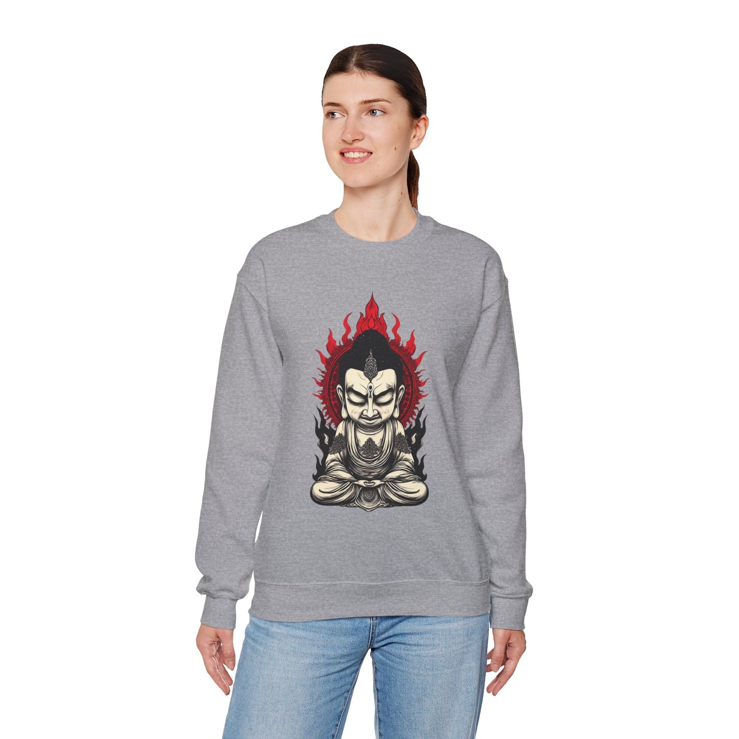 Buddha Flame Crewneck Sweatshirt