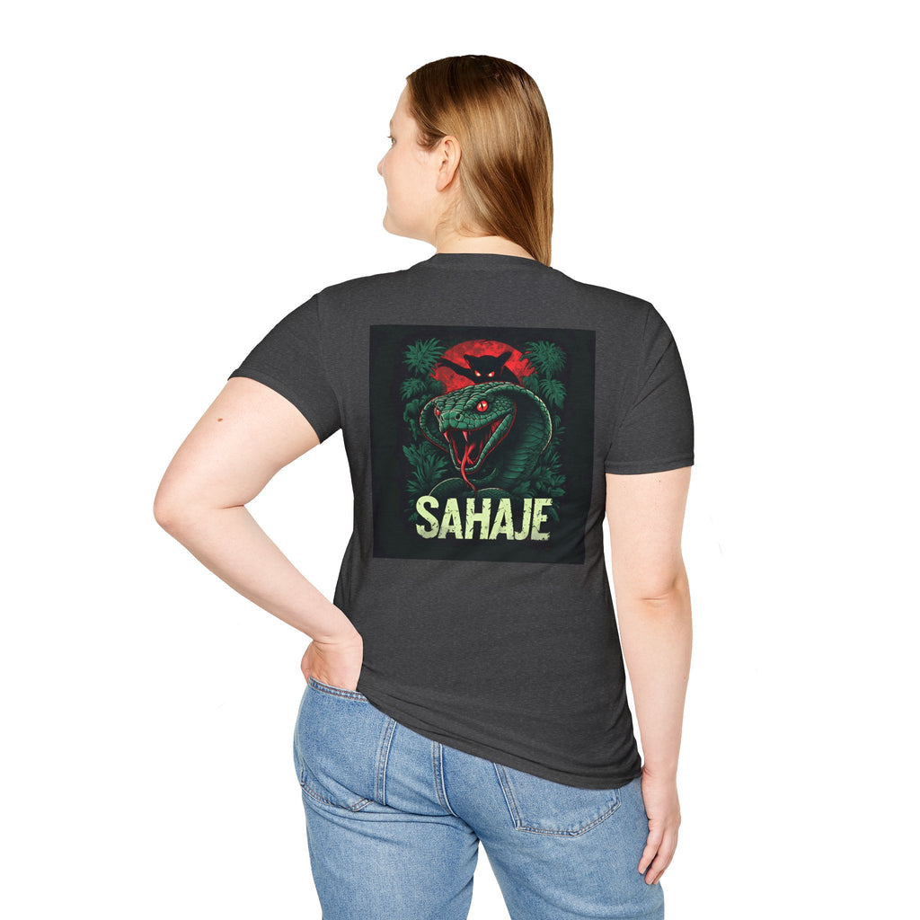 Black Cobra & Panther T-Shirt – Fierce Serpent & Big Cat Graphic Tee, Edgy Streetwear Design