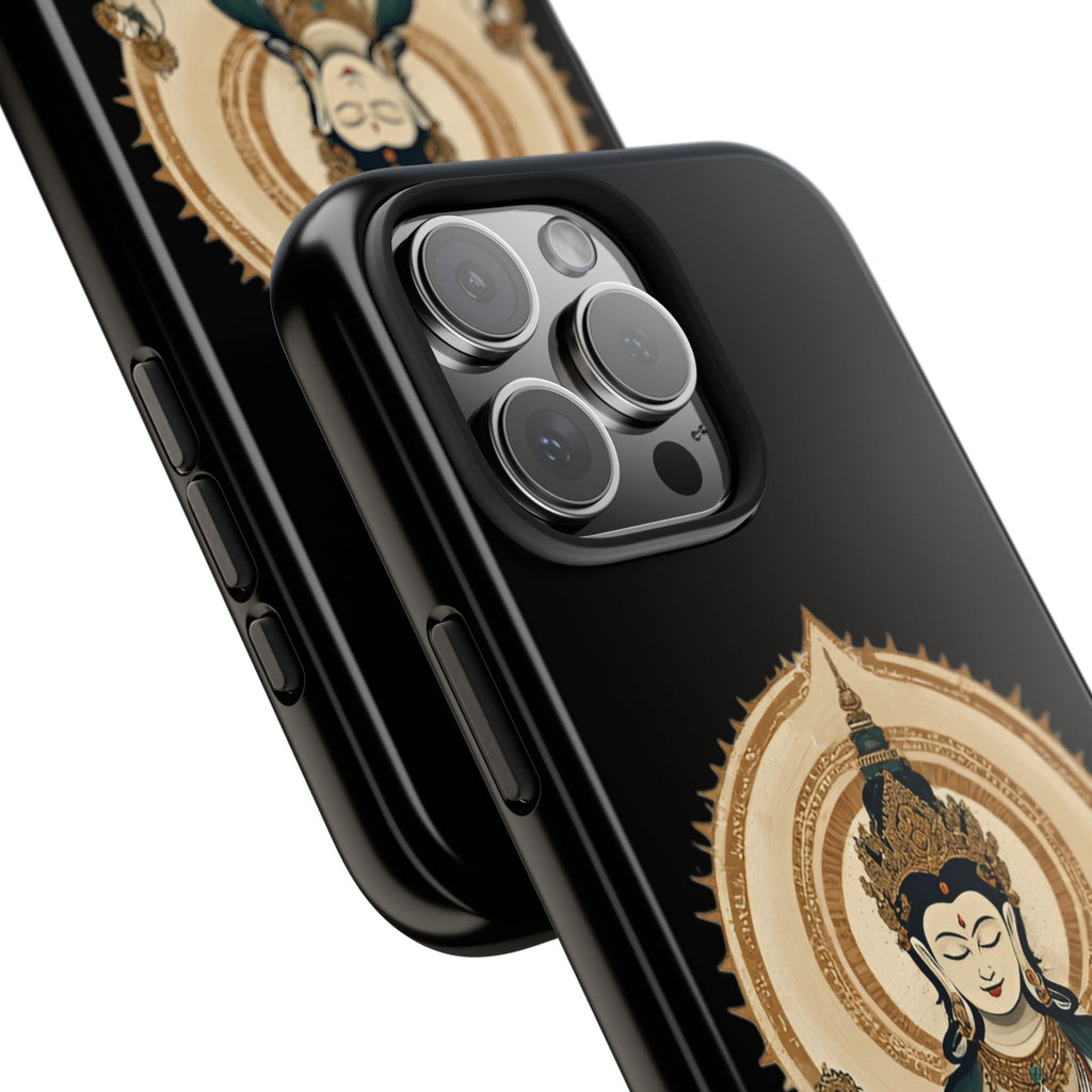Bodhisattva Lotus Tough Phone Case — Protective Buddhist Meditation Phone Cover