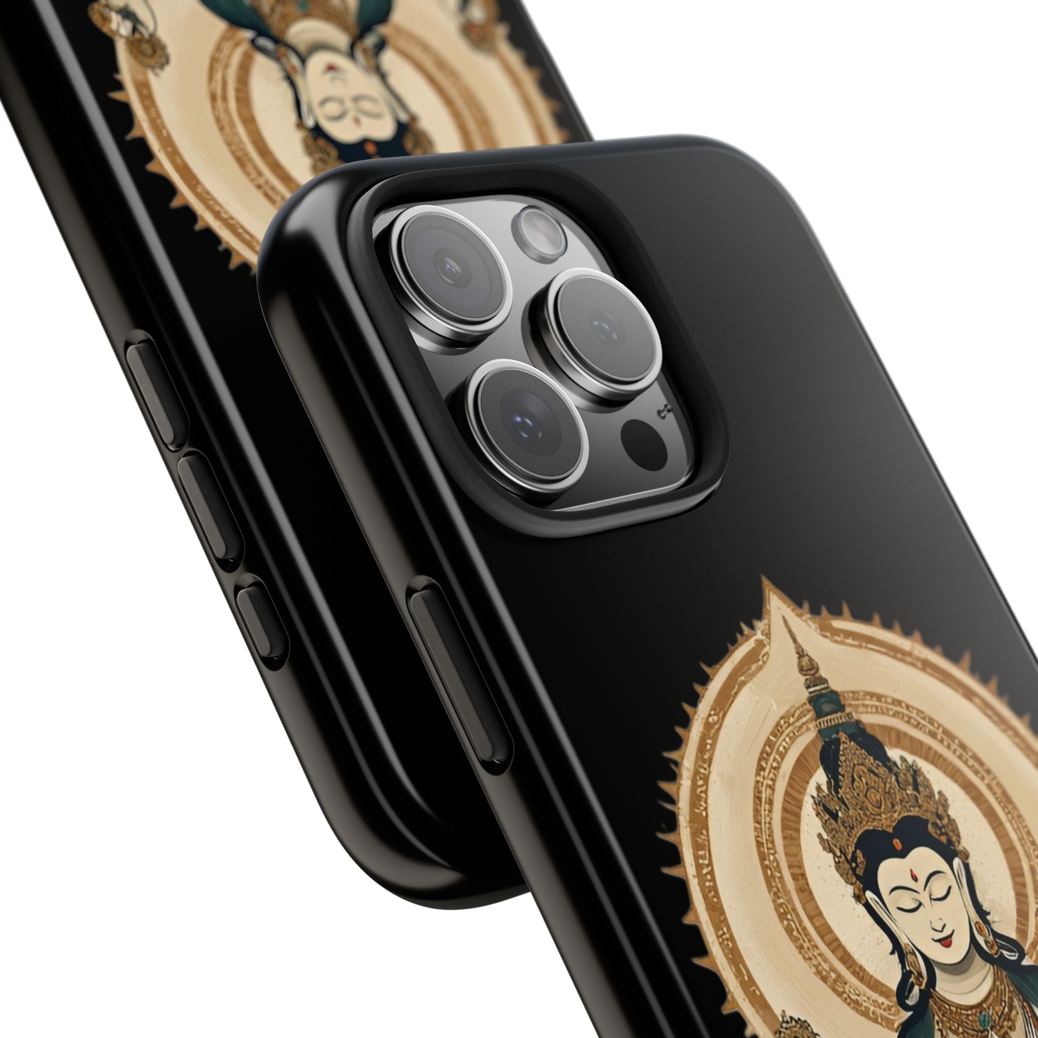 Bodhisattva Lotus Tough Phone Case — Protective Buddhist Meditation Phone Cover