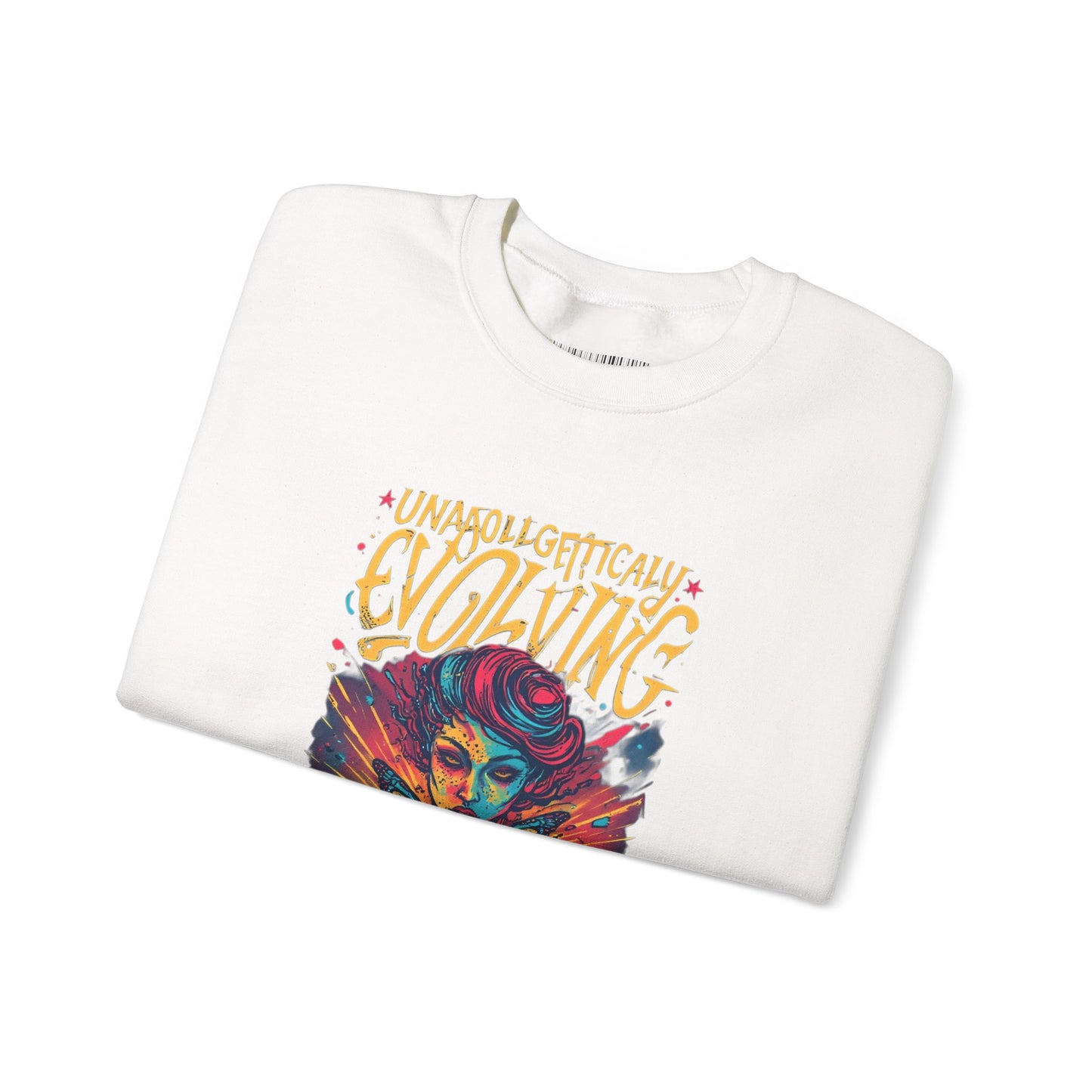 Evolving Butterfly Crewneck Sweatshirt — "Unafraid, Authentically Evolving" Inspirational Pullover
