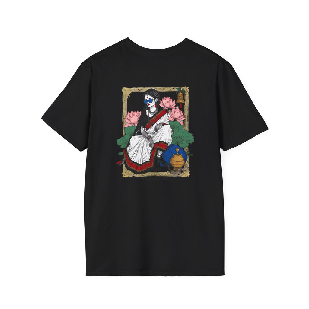 Newari Girl Traditional Dress T-Shirt – Newa Maicha Cultural Pride Graphic Tee, Nepali Heritage Design