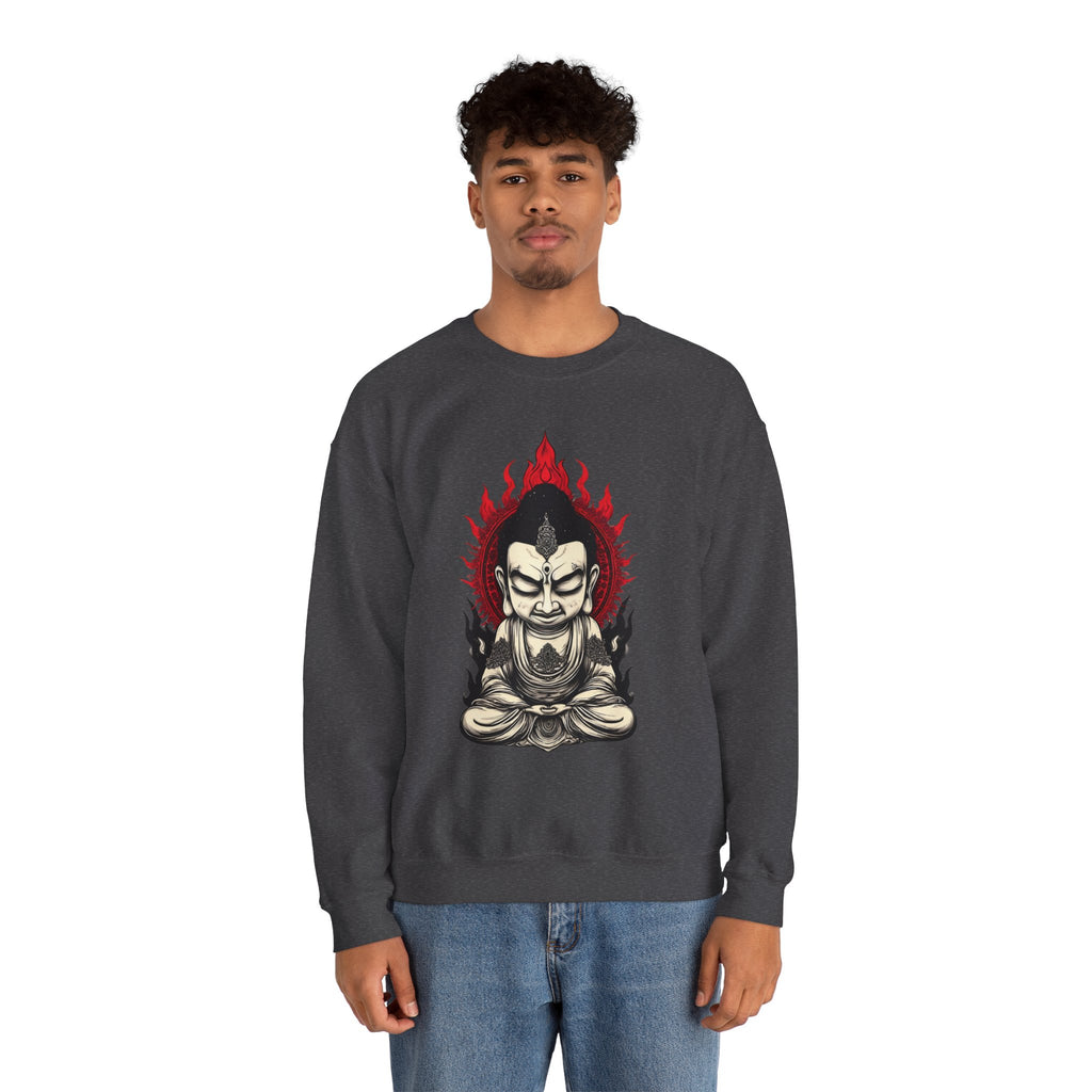 Buddha Flame Crewneck Sweatshirt