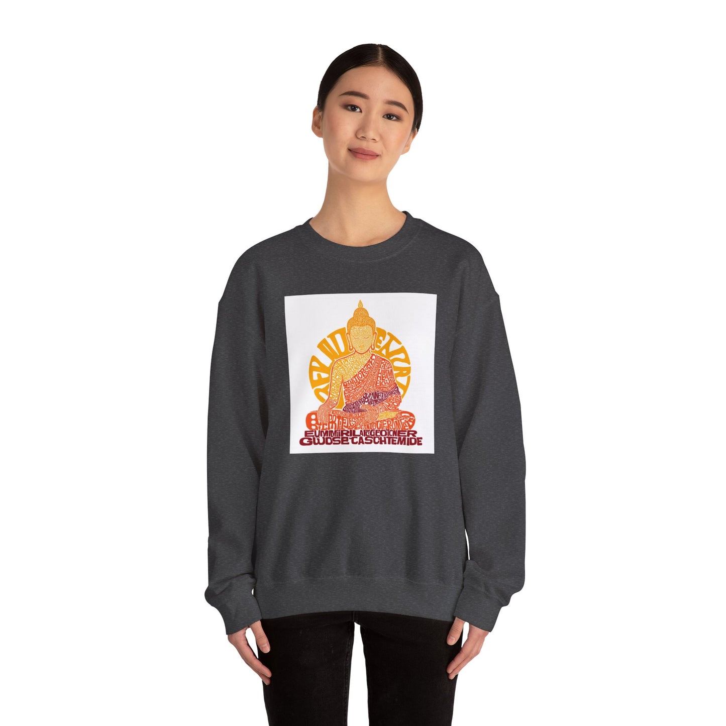 Buddha Graphic Sweatshirt — "Choose Compassion" Meditation Crewneck
