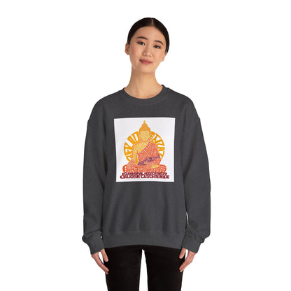 Buddha Graphic Sweatshirt — "Choose Compassion" Meditation Crewneck