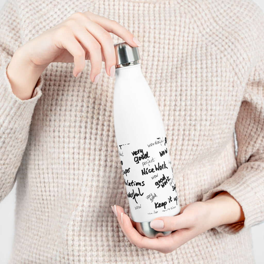 Inspiring Insulated Water Bottle, Motivational Gift, Teacher Appreciation, Office Use, Encouragement Drinkware, Unique Eco-Friendly Bottle
