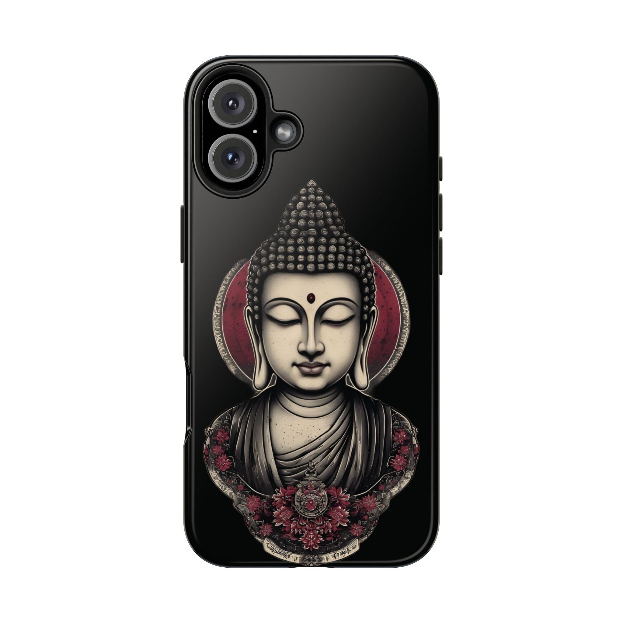 Buddha Floral Tough Phone Case — Protective Spiritual Phone Cover