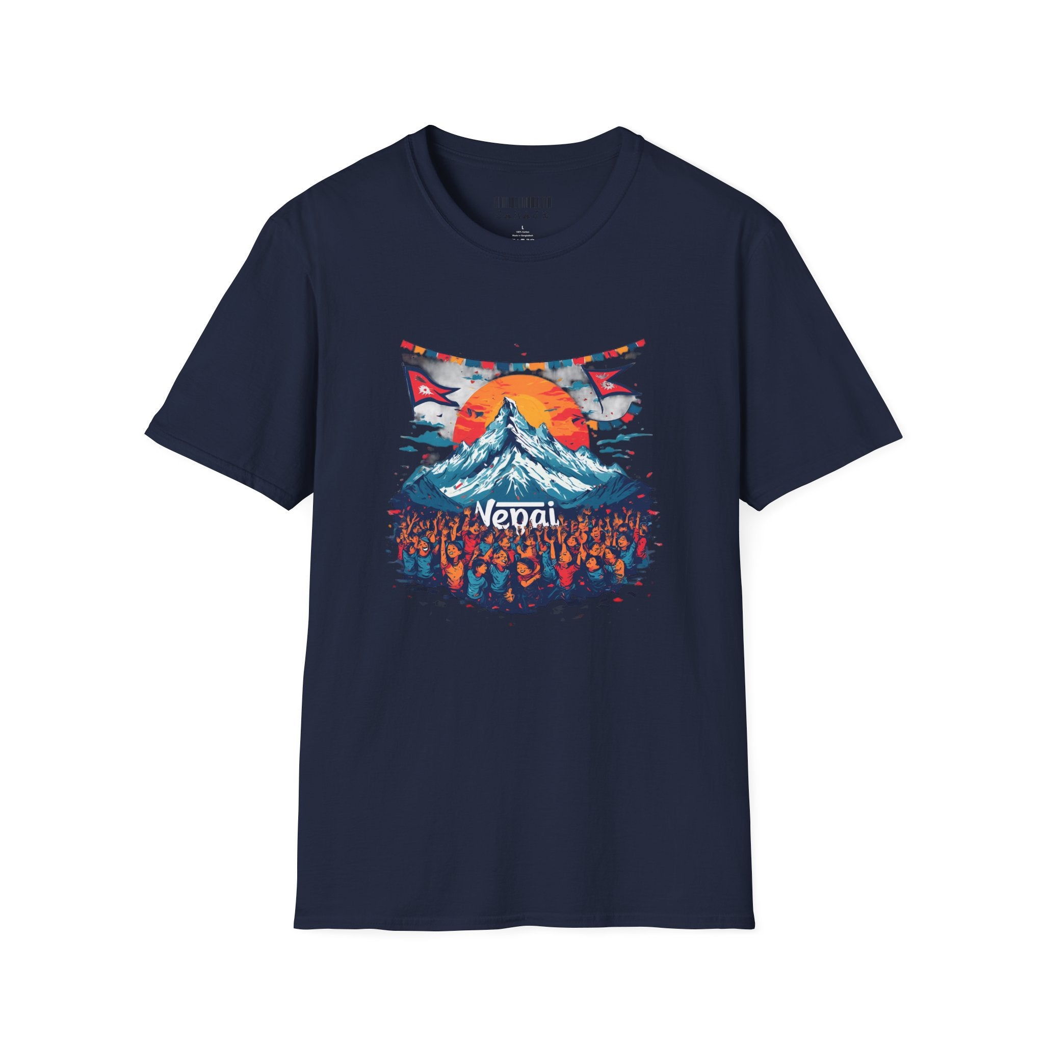 Nepal Mountain Sunrise T-Shirt — Retro Trekking Graphic Tee