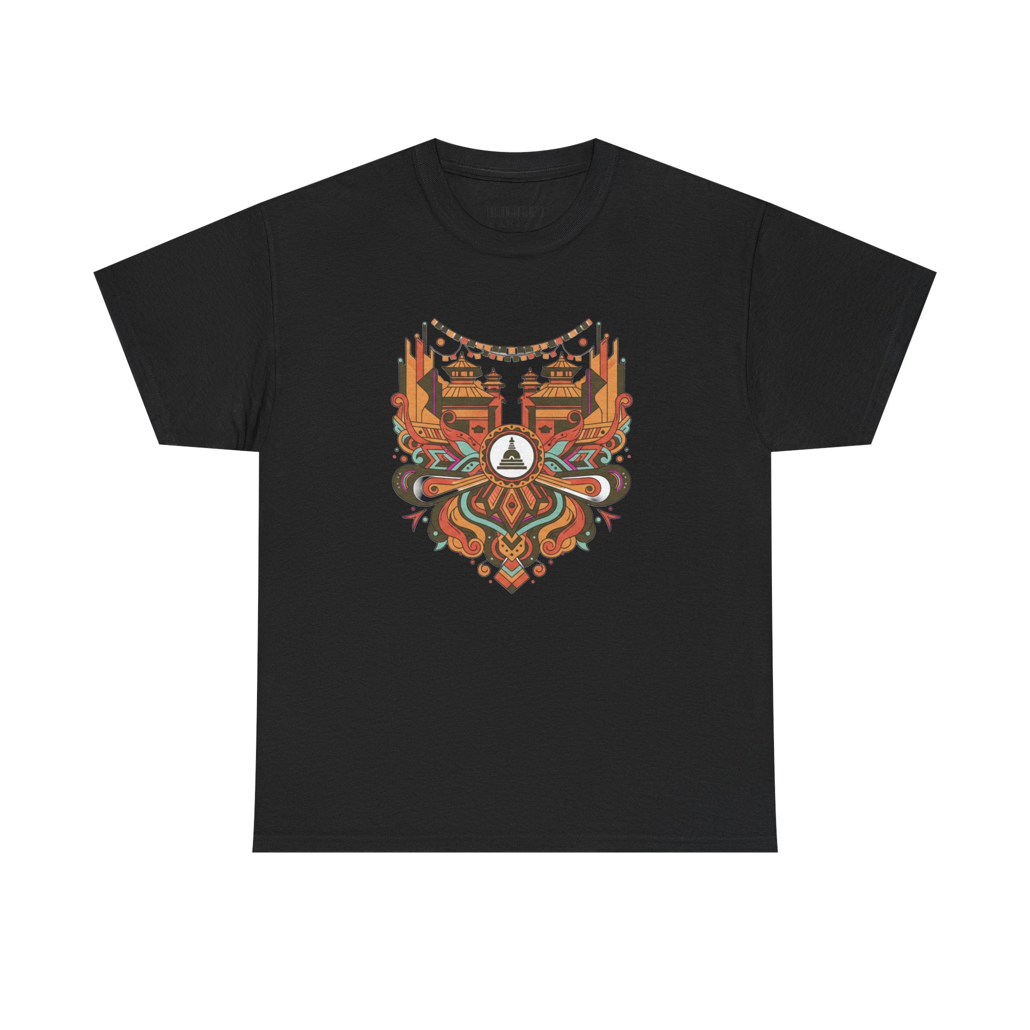 Mandala Cityscape Tee — Boho Urban Art Graphic T-Shirt