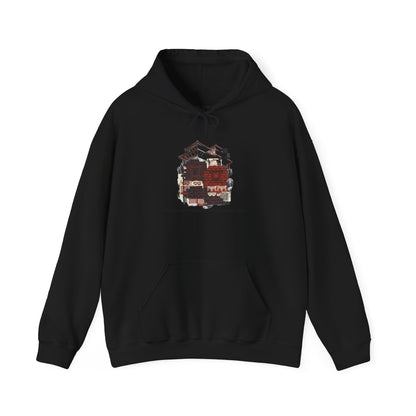 Hoodie — Vintage Urban Industrial Building Graphic Hoodie (Architectural Sketch)