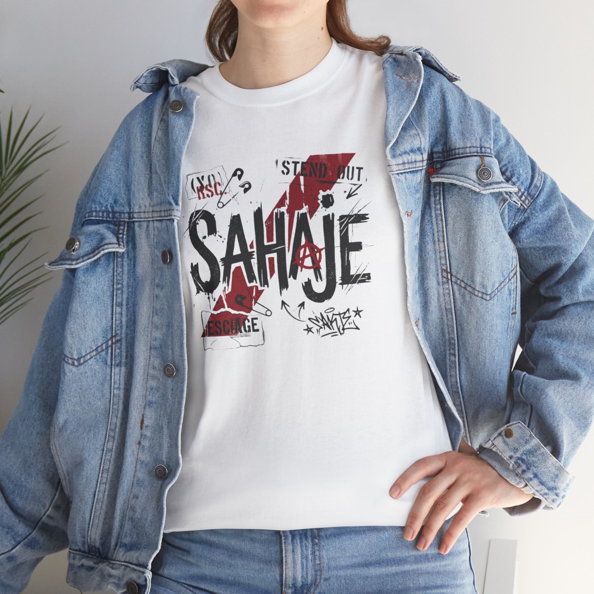 Sahaje Graphic Tee — Street Art Urban Casual T-Shirt