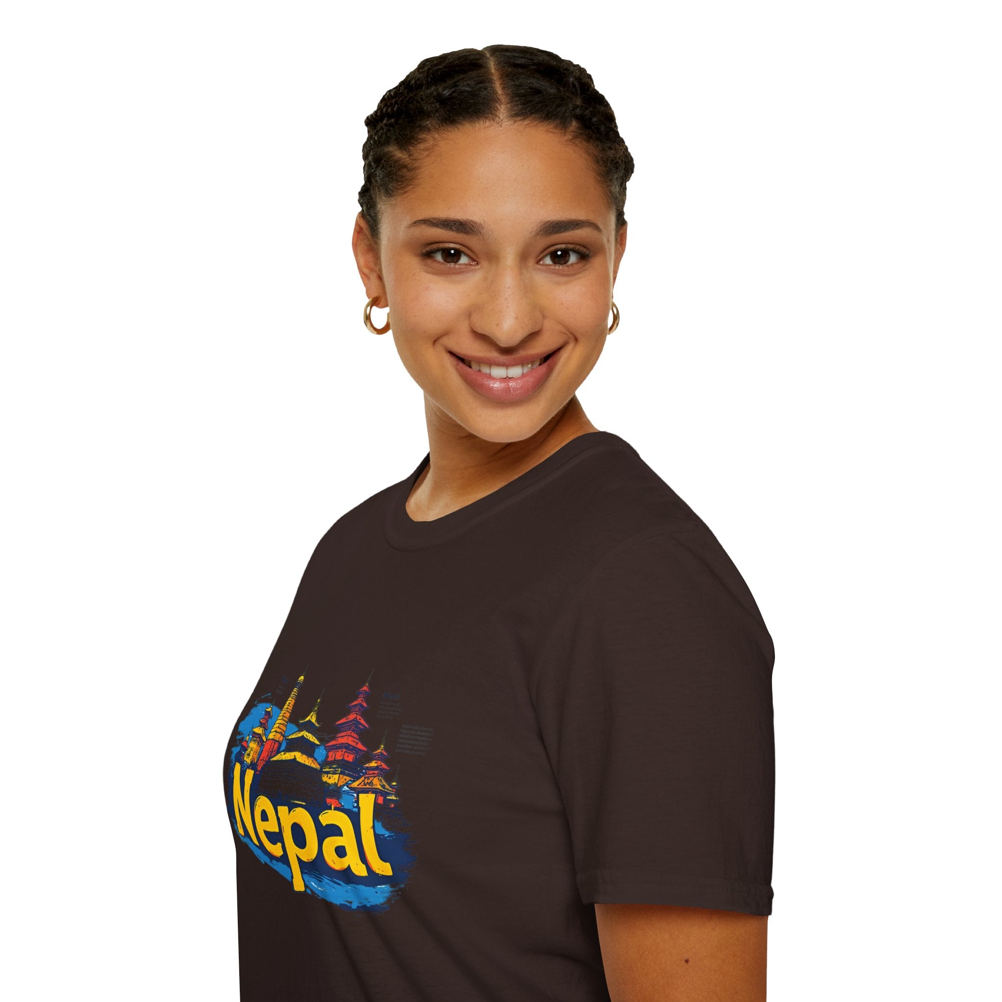 Nepal Temple Skyline T-Shirt – Nepali Cultural Heritage Graphic Tee, Travel & Spiritual Design