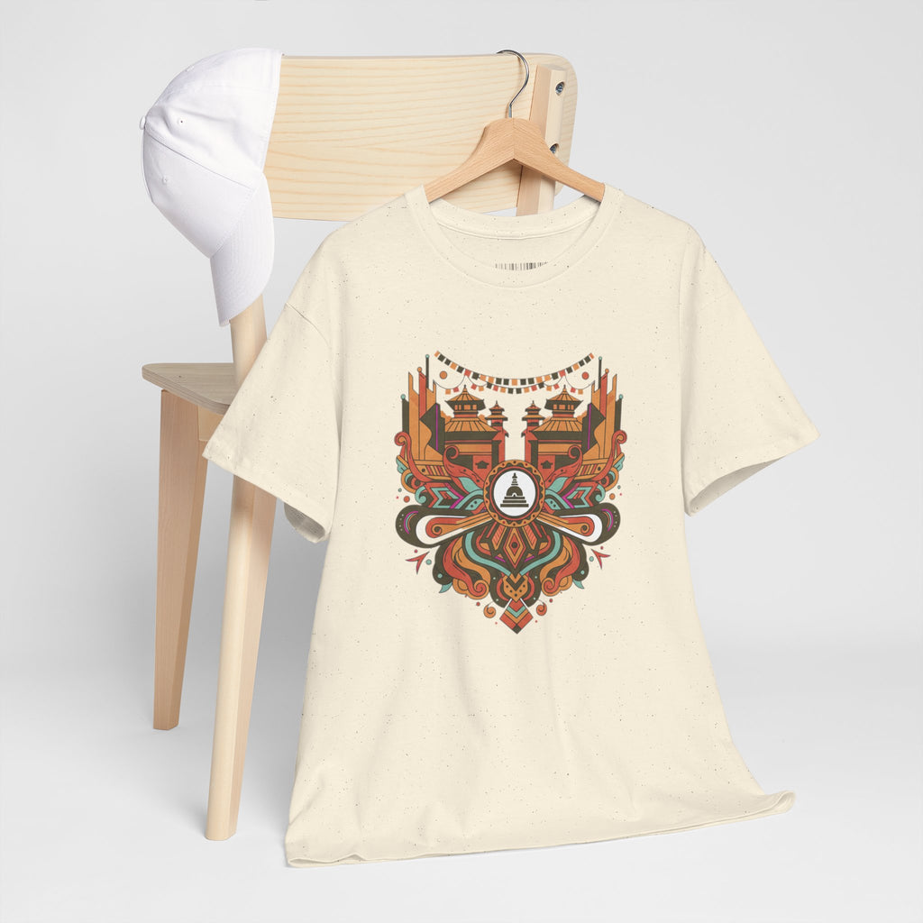 Mandala Cityscape Tee — Boho Urban Art Graphic T-Shirt