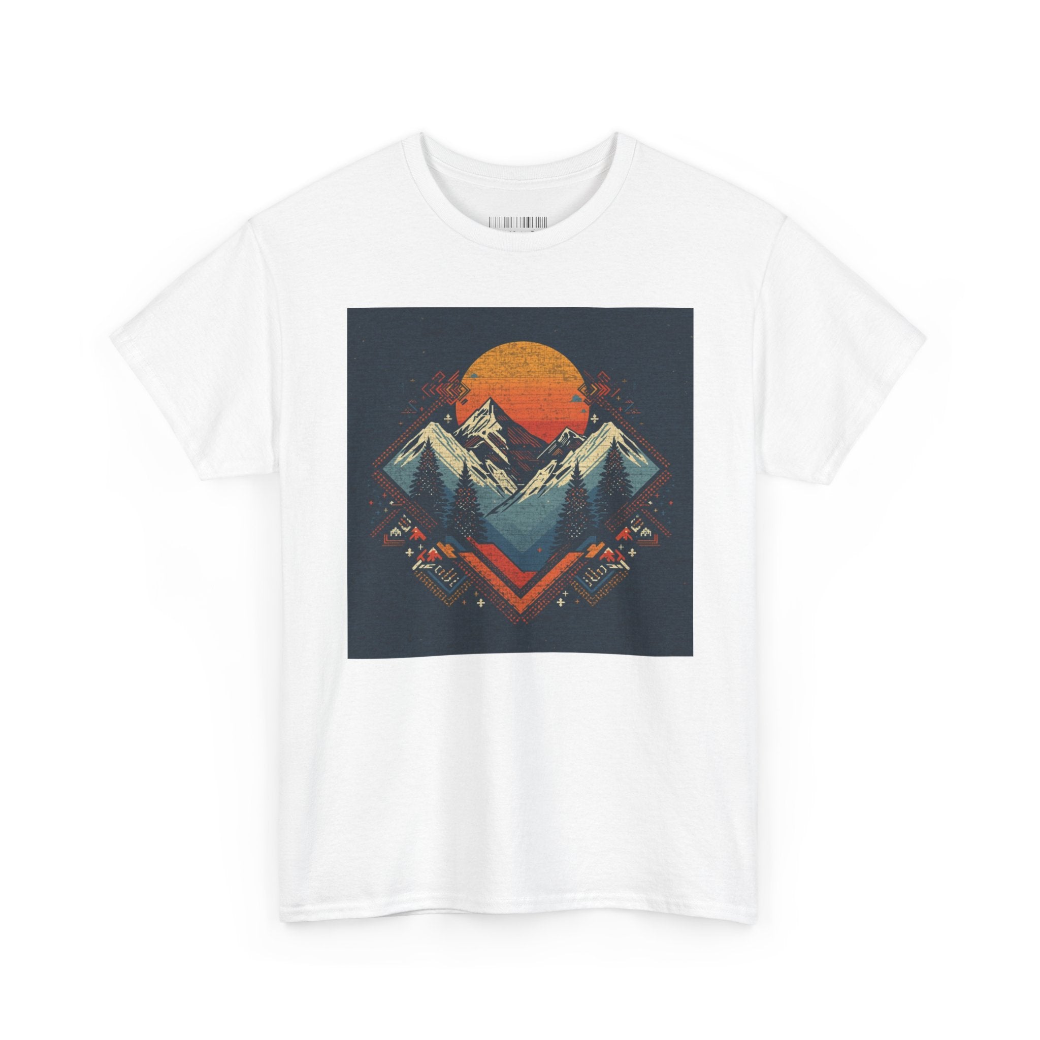 Mountain Sunset Graphic Tee — Vintage Retro Outdoor Nature T-Shirt