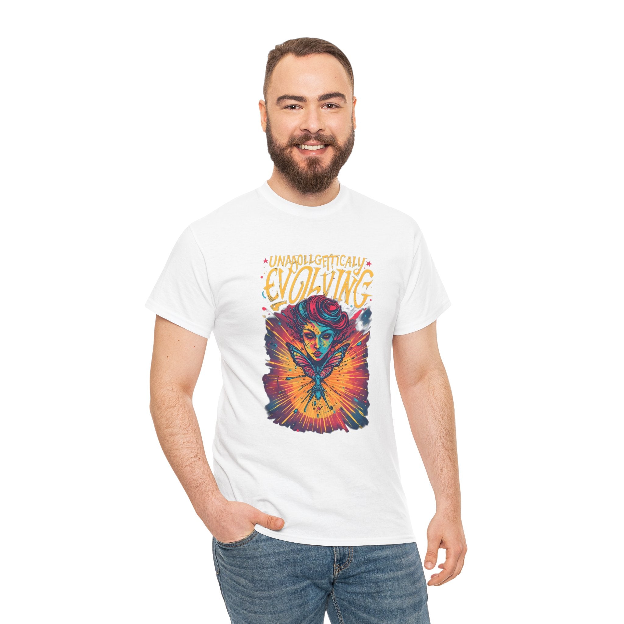Evolving Alien Graphic Tee — "Unnaturally Evolving" Sci‑Fi Art T-Shirt