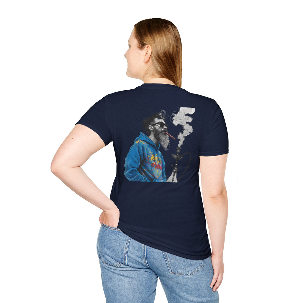 Hookah Beard Graphic T-Shirt — Chill Vape Lounge Vibe